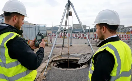 Construction confined space gas monitoring